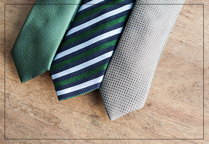 As três larguras das gravatas Ricardo Almeida: 4, 7 e 6 cm